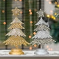 thumbnail image 4 of Whoville Christmas TreesColor: Silver, Gold & WhiteSize: 7.5"xSize: 14"Set of 2, 4 of 8