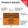 thumbnail image 2 of Danger Unsafe Mine Stay Out Stay Alive OSHA WARNING Aluminum Sign 10 Inch x 7 Inch - 10 Pack, 2 of 8