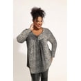 thumbnail image 5 of TIYOMI Plus Size Leopard Tops For Women Long Sleeve Blouses Henley Dressy Tunics Tops Cheetah Shirts Swing Flowy Blouses Pleated Babydoll Loose Fit Fall Casual Tunics XL 14W 16W, 5 of 7