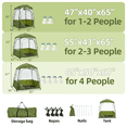 thumbnail image 4 of EROMMY 1-3 Person Pop-up Sports Tent, All-Weather Pod, Clear Bubble Tent for Sporting Events, 4 of 8