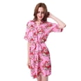 thumbnail image 4 of Mr & Mrs Right Women Floral Cotton Robe Bride Bridesmaid Getting Ready Cover up Gift,Pink S, 4 of 4
