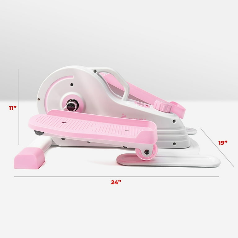 Sunny Health Fitness Pink Under Desk Elliptical Machine P2030