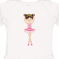 thumbnail image 4 of Inktastic Ballerina with Two Buns Girls Long Sleeve Baby Bodysuit, 4 of 5