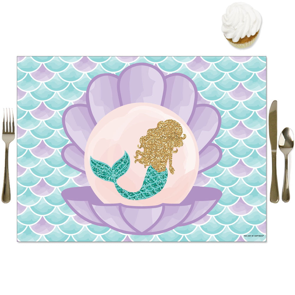 Printable Placemat Tablemat printable Mermaid Printables Kids placemats dinner mats Personalized Mermaid Kids Placemat