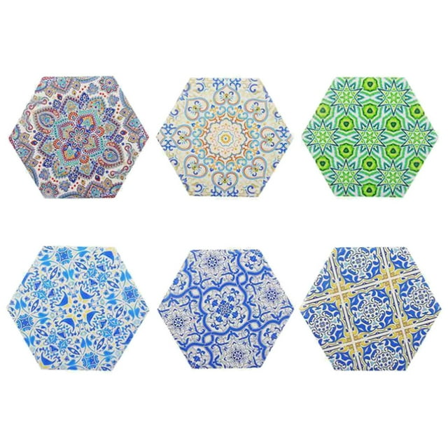 Posavasos para Bebidas Juego de Posavasos de Cerámica Absorbente Taza de Corcho Tazas de Café Manteles Individuales para Decoración Del Hogar Baoblaze Mantel individual de cerámica