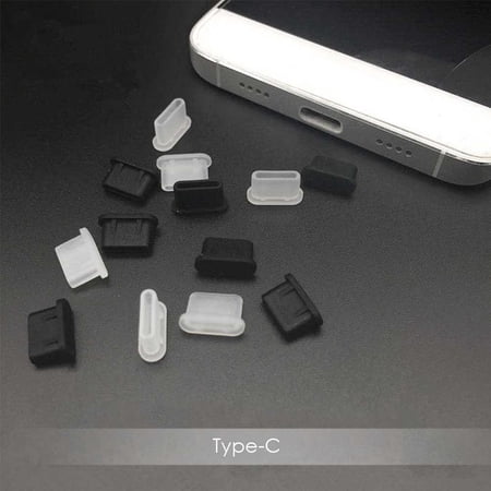 Universal usb type-c & 3. 5mm jack silicone dust plugs 10-piece set for device protection
