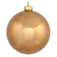 thumbnail image 1 of Vickerman 3" Mocha Shiny Ball Christmas Ornament 12 per Bag, 1 of 2