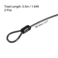 thumbnail image 2 of Unique Bargains Coated Security Steel Cable Luggage Lock Rope Double Loop 2pcs Black 20", 2 of 5