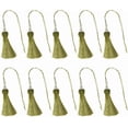 thumbnail image 6 of Green 10Pcs Green Tassel Pendants Polyester Soft Flossy Craft Garland Bookmark Graduated Caps Tassels Hanging Ornaments Charms with Glass Beads for Keychain Christmas Home Party DIY Decorations, 6 of 9