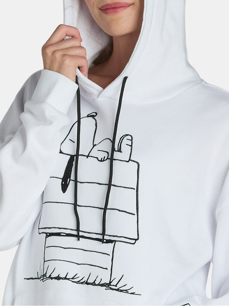 Peanuts Snoopy Doghouse Hoodie - Embroidered Sweatshirt Peanuts Snoopy Doghouse Hoodie - Embroidered Sweatshirt