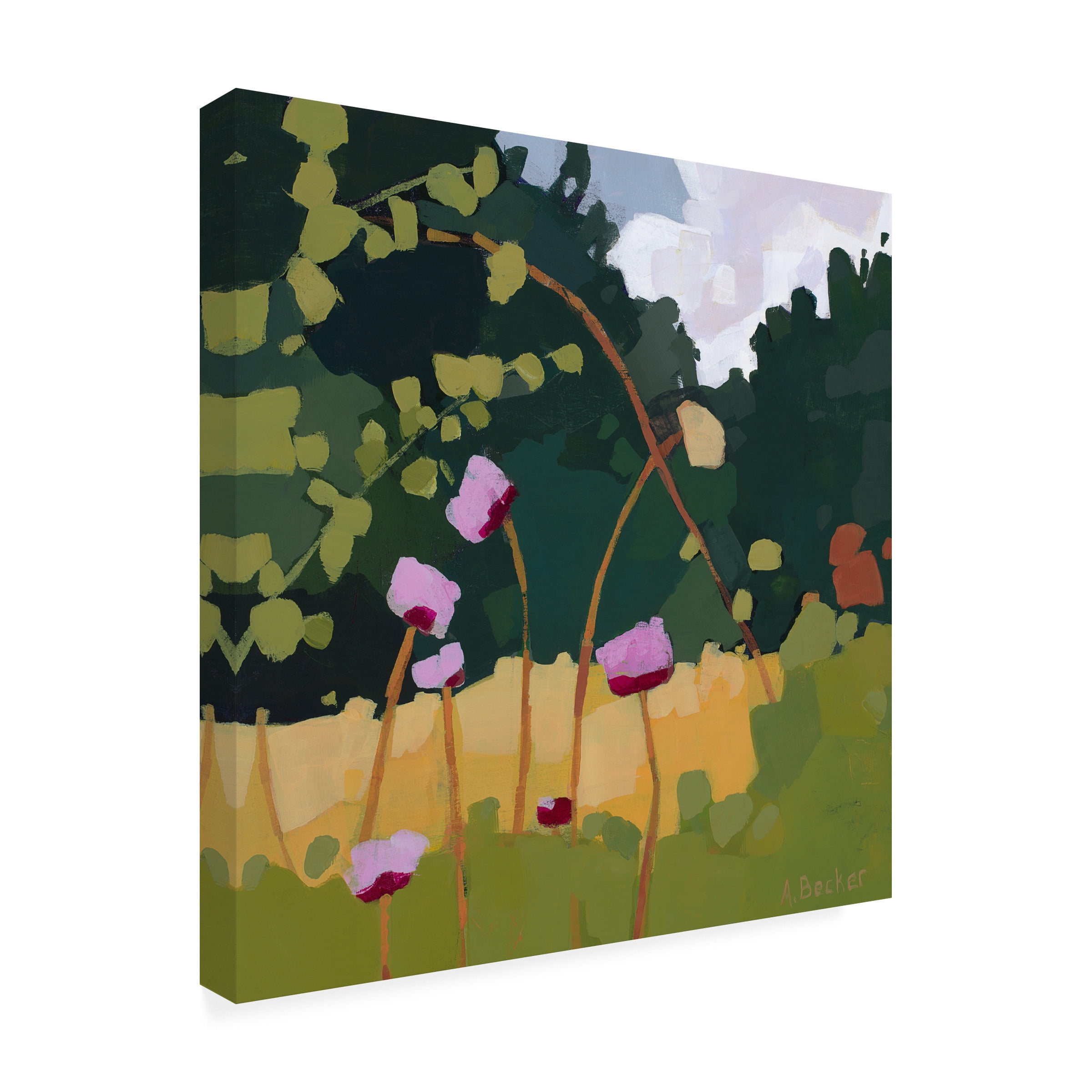 Anne Becker 'Thistles' Canvas Art