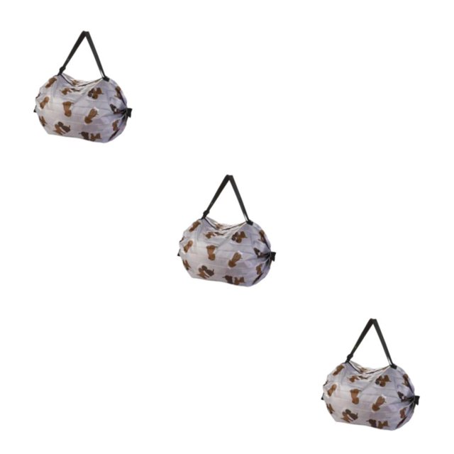 Baohd Sac Imperméable pour Aventures de Voyage Sac de Courses Réutilisable pour Chiot Brun 3Set