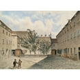 thumbnail image 3 of Emil Hütter 14x11 Black Modern Framed Museum Art Print Titled - The Former Carmeliter Nunnery and Later Police Prisoner House in Sterngasse in Vienna (1882), 3 of 5