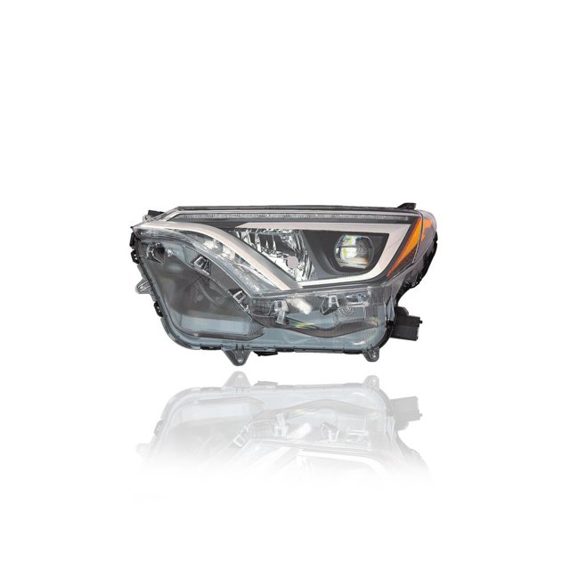 Headlight - Compatible/Replacement for '16-18 Toyota RAV4/Hybrid SE/Limited/Platinum - LED Projector Beam, Chrome Bezel - Left Hand - Driver - 8118542670 CAPA