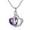 Purple, variant on Mother's Day Gifts for Women, Sterling Silver Heart Pendant Necklace with Birthstone, Jewelry Gifts for Women Mom Wife Girlfriend