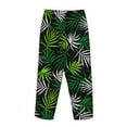 thumbnail image 5 of Balery Tropical Leaves1 print Women's Pajama Pants,Ultra Lightweight Pjs,Lounge Pant-Small, 5 of 9