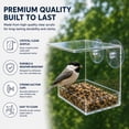 thumbnail image 6 of OnDisplay Window Bird Feeder with Strong Suction Cups – Clear Acrylic Outdoor Window Bird Feeder for Wild Birds, 6 of 7