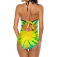 thumbnail image 4 of NICKSUN Maillot de Bain une Pièce pour Femmes Contrôle du Ventre Maillot de Bain Modeste Col en V, 4 of 9