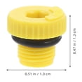 thumbnail image 2 of Houderco 5Ud Tapones De Rosca Amarillos Con Interno Para Instalación Fácil Y, 2 of 6