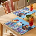 thumbnail image 4 of Vintage Rooster Placemats Set of 8 Spring Floral Farmhouse Animals Place Mats Indoor Wipeable Table Mats Washable Cloth Dining Table Placemats for Kitchen Holiday Party Home Decor 13x19 Inch, 4 of 9