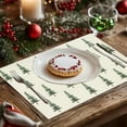 thumbnail image 4 of Winter Christmas Tree Placemats 12x18 Inches Christmas Holiday Table Mats For Party Kitchen Dining Room Decoration, 4 of 6