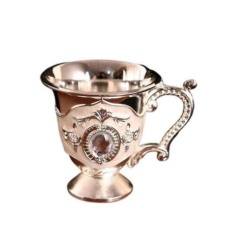 

Mini Spirits Wine Glases Cup Alloy Portable Personalized Diamond Pattern 30Ml