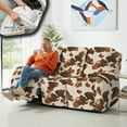 thumbnail image 4 of COEQINE Cow Print Stretch Recliner Cover Universal 8 Pieces Recliner Sofa Cover Stay in Place 3 Seater Furniture Protector Home Decor for Pets, Dogs, Cats, Kids, 4 of 8