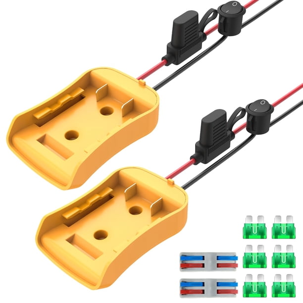 Adaptador Power Wheel Kzreect para batería Dewalt de 20 V, paquete de 2