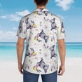thumbnail image 3 of Lsque Rabbit And Butterfly pattern Hawaiian Shirt for Men, Unisex Summer Beach Casual Short Sleeve Button Down Shirts-Medium, 3 of 9