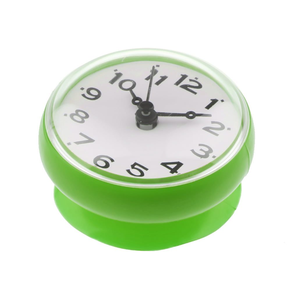 Details about   Household Waterproof Wall Mirror Bathroom Shower Suction Cup Clock Green Home 