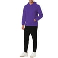 thumbnail image 2 of Unique Bargains Men's Plush Lined Pullover Hoodie Sweatshirts with Pocket 2XL Purple, 2 of 6