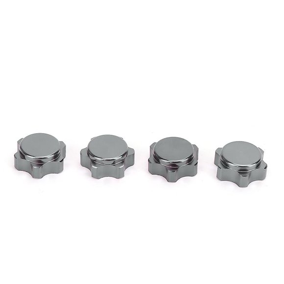 4Pcs 17mm Aluminum Alloy Wheel Hub Nuts Dust Cover Cap for HSP94762 94886 1/8 RC Car (Black)