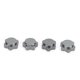 thumbnail image 1 of 4Pcs 17mm Aluminum Alloy Wheel Hub Nuts Dust Cover Cap for HSP94762 94886 1/8 RC Car (Black), 1 of 4
