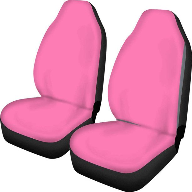 FMSHPON Set of 2 Car Seat Covers Pink 3D Universal Auto Front Seats