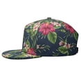 thumbnail image 3 of Unisex Tropical Floral Snapback Hat - Adjustable Flat Brim Cap with Exotic Floral Print for Summer Beach Style, 3 of 4