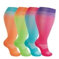 thumbnail image 6 of Pairs Plus Size Compression Socks for Men & Women - High Elasticity Leg Support,Striped Style Athletic Socks for Running, Outdoor Sports, Nursing Recovery (2XL-4XL), 6 of 6
