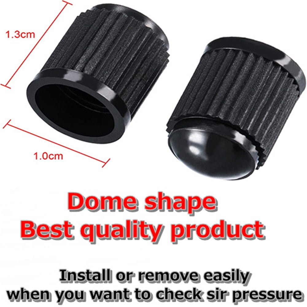 1000 Pcs Universal Black Plastic Car Motor Tire Valve Stem Caps US STOCK