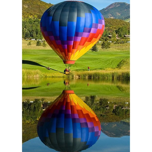 Pintura de diamantes (DE2076) Póster cuadrado de diamantes de imitación de globo aerostático (FH250) 45x60cm Hugtrwg Para estrenar