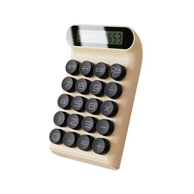 kurtrusly Simple Calculator Student Stationery Calculating Device Vintage Calculation Machine Mechanic Keys Multicolored Sweet Gift Tea