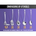 thumbnail image 3 of YBM Home Soup Ladle, Stainless Steel Gravy Soup Spoon with Ergonomic Round Handle, Cooking Spoon for Kitchen, 11.75-Inch, 1162, 3 of 8