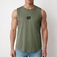 thumbnail image 2 of Caqnni Men's Gym Tank Tops Workout Muscle Tee Sleeveless Fitness Bodybuilding T Shirts Cool Summer Beach Vacation XL,AG, 2 of 7