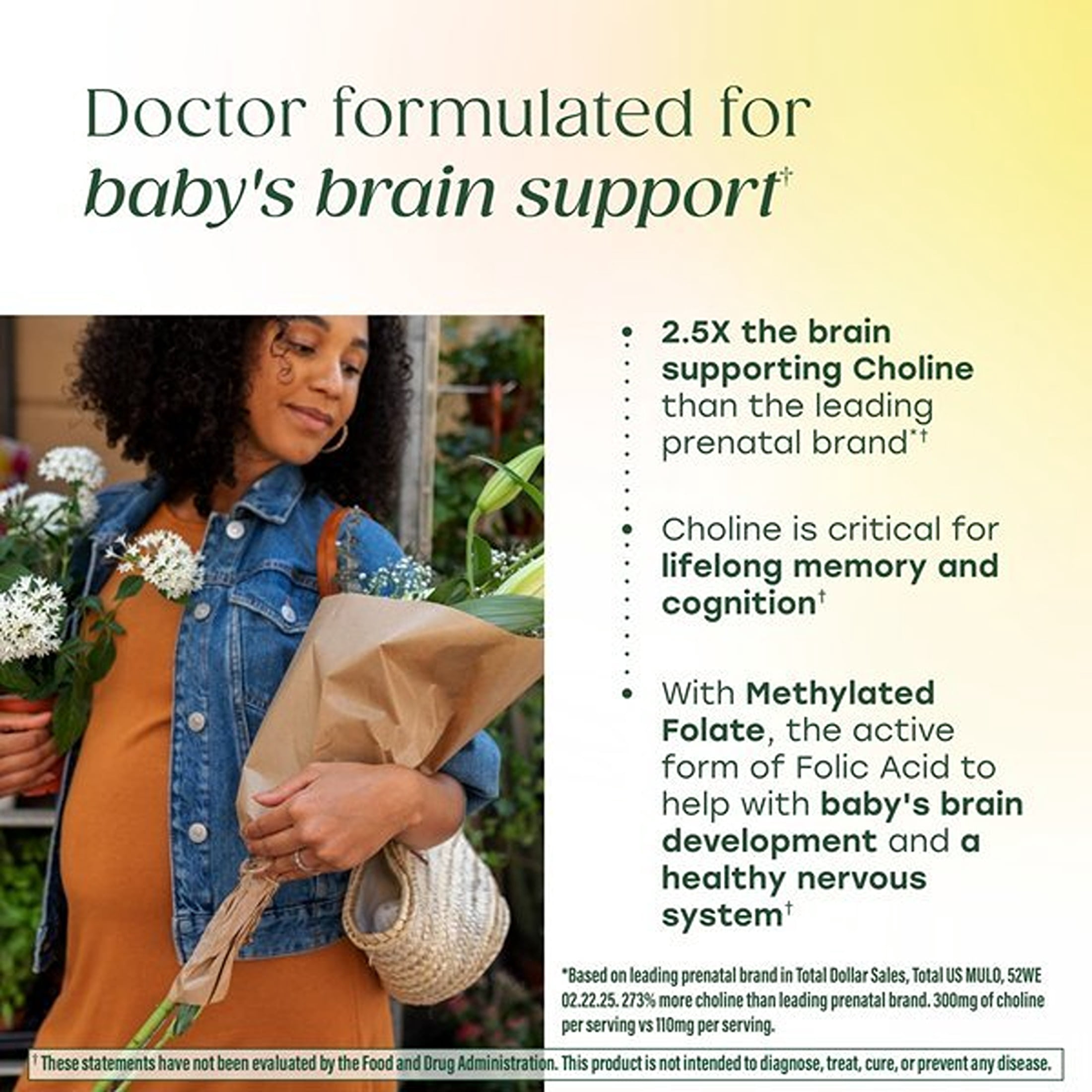 MegaFood Baby & Me 2 Prenatal Minis - Folate, Choline, Iron, Vitamin C & D3 - 30 Servings