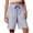 Light Blue, variant on Bermuda Shorts for Women Loose New Women’s Linen Striped Shorts, Elastic Waist Drawstring Casual Beach Bottoms, Loose Knee Length Bermuda Shorts with Pockets Red L
