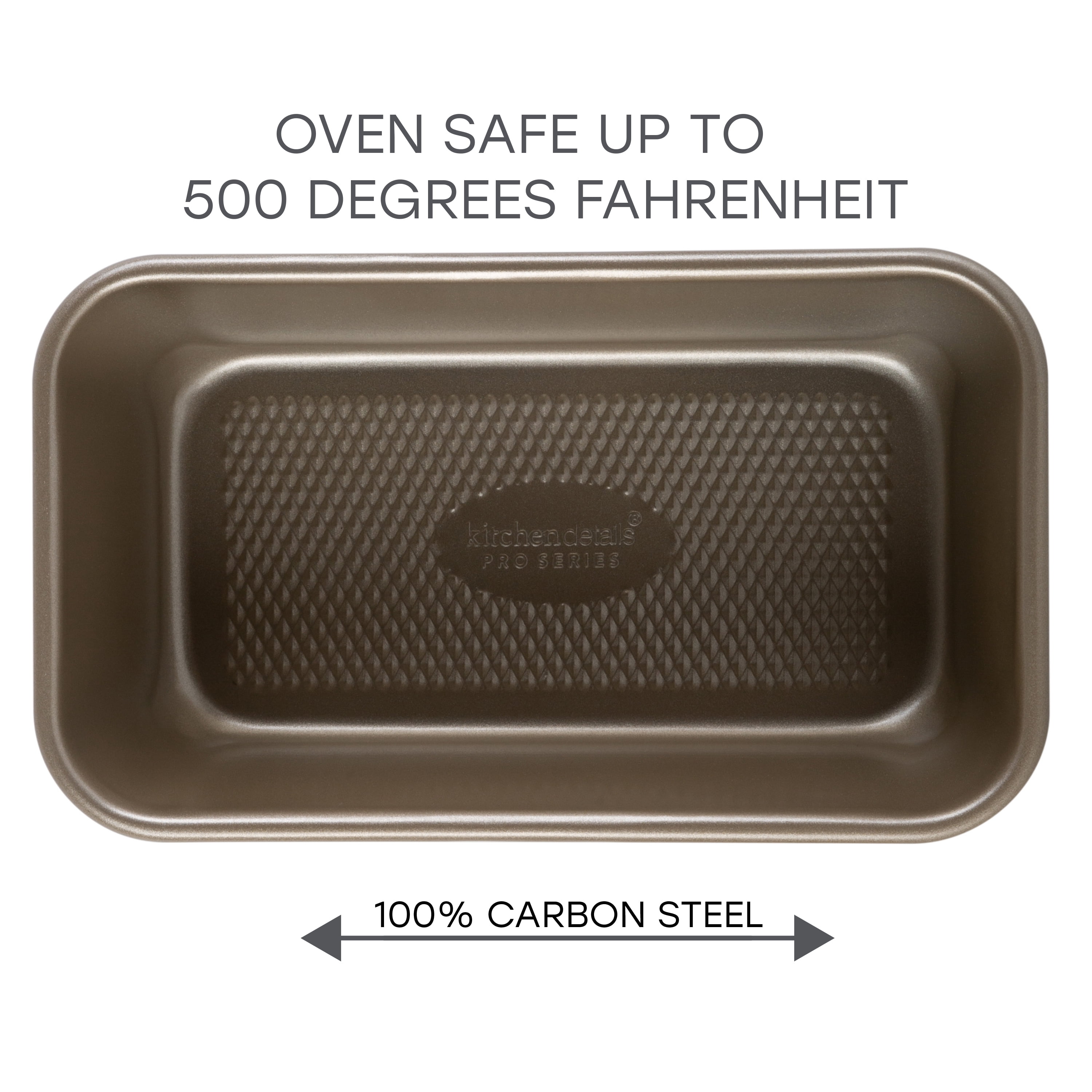 Kitchen Details Pro Series Loaf Pan with Diamond Base, Hand Wash