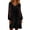 Black, variant on SwiftWear Women's Velvet & Mesh Sleeve V-Neck Dress Elegant Party & Wedding Guest Dresses Plus Size Long Sleeve Sparkling Evening Gown for Holiday, Gold