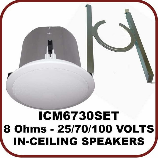 All-N-One 25/70/100 Volts In-ceiling Speaker with Built-in Tile Bridge and Backcan