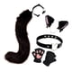 thumbnail image 2 of Conjunto de orejas y cola falsas con aro para el pelo, disfraz de cosplay para inauguración de la casa en Mardi Gras negro, 2 of 8