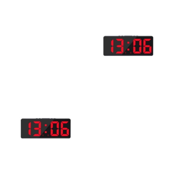 Reloj digital Cateissary Rectangular ABS Recargable 5 Gear Snooze Termómetro Tipo 10