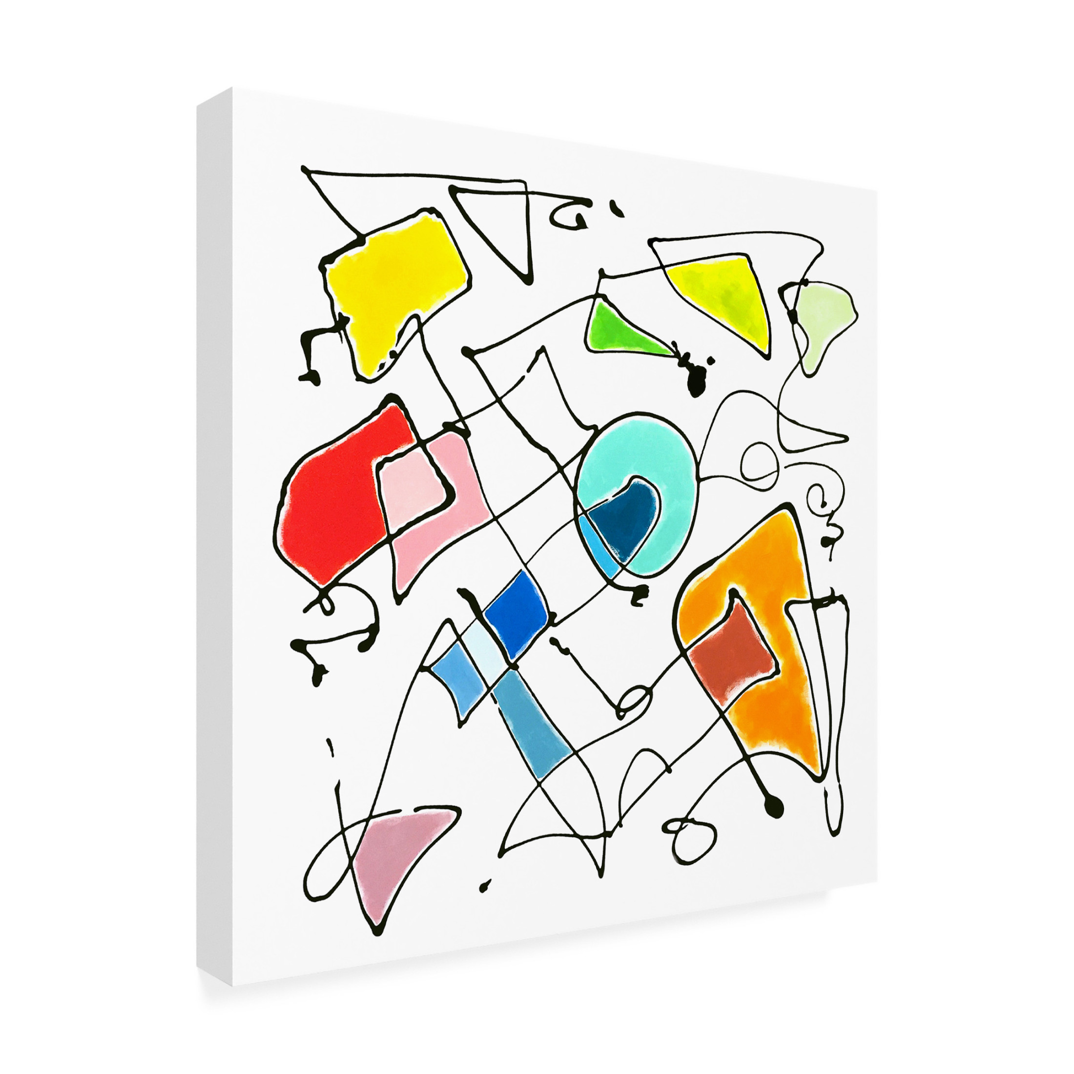 Canvas Wall Art - Sharon Pierce McCullough 'Color Me Happy' Wall Art for Living Room, Bedroom, or Office Décor by Trademark Fine Art - 14 x 14 Inches