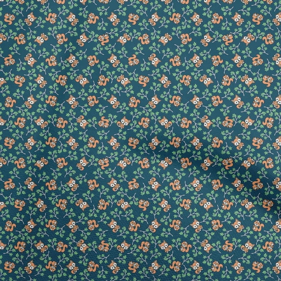 oneOone Velvet Teal Blue Fabric Animal Craft Projects Decor Fabric Printed By The Yard 58 Inch Wide